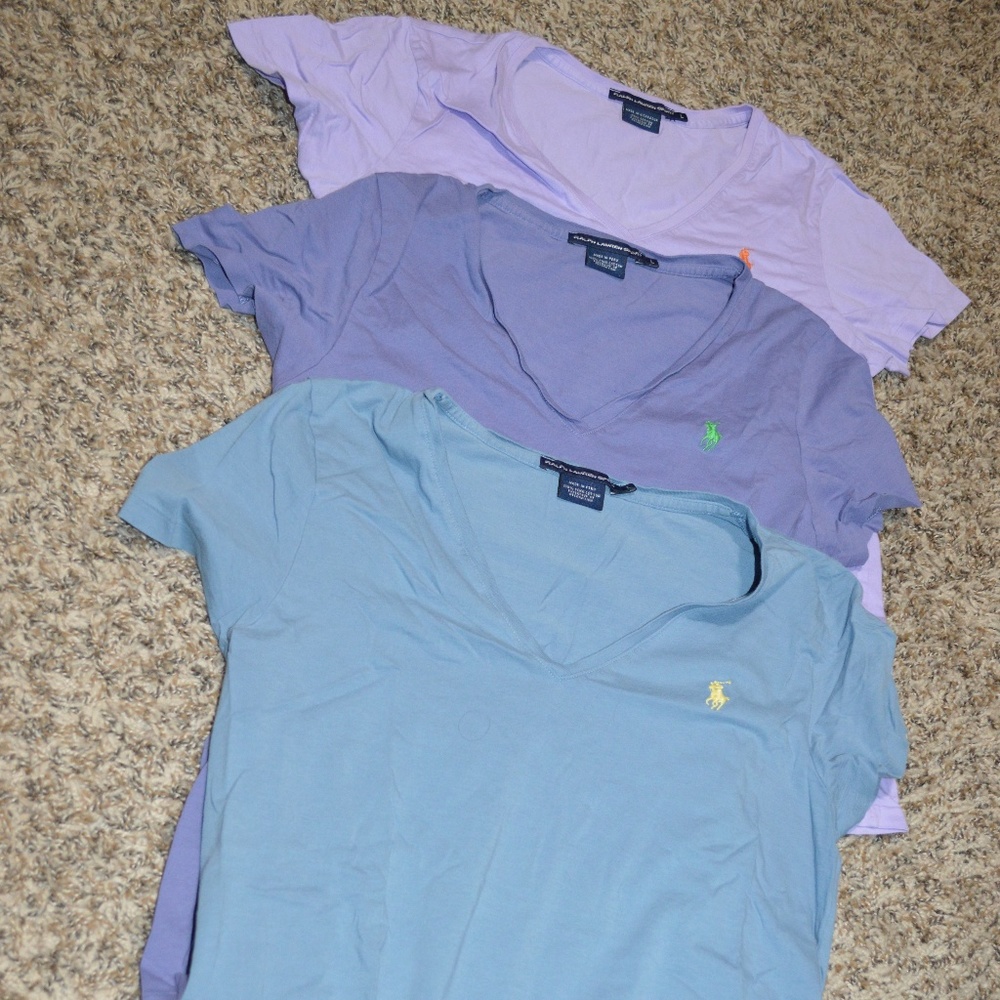 Set of 3 Ralph Lauren Polo short sleeve t-shirts